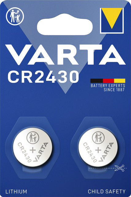 Batterie Varta Knopfzelle CR2430 Lithiumblister von 2 Piece