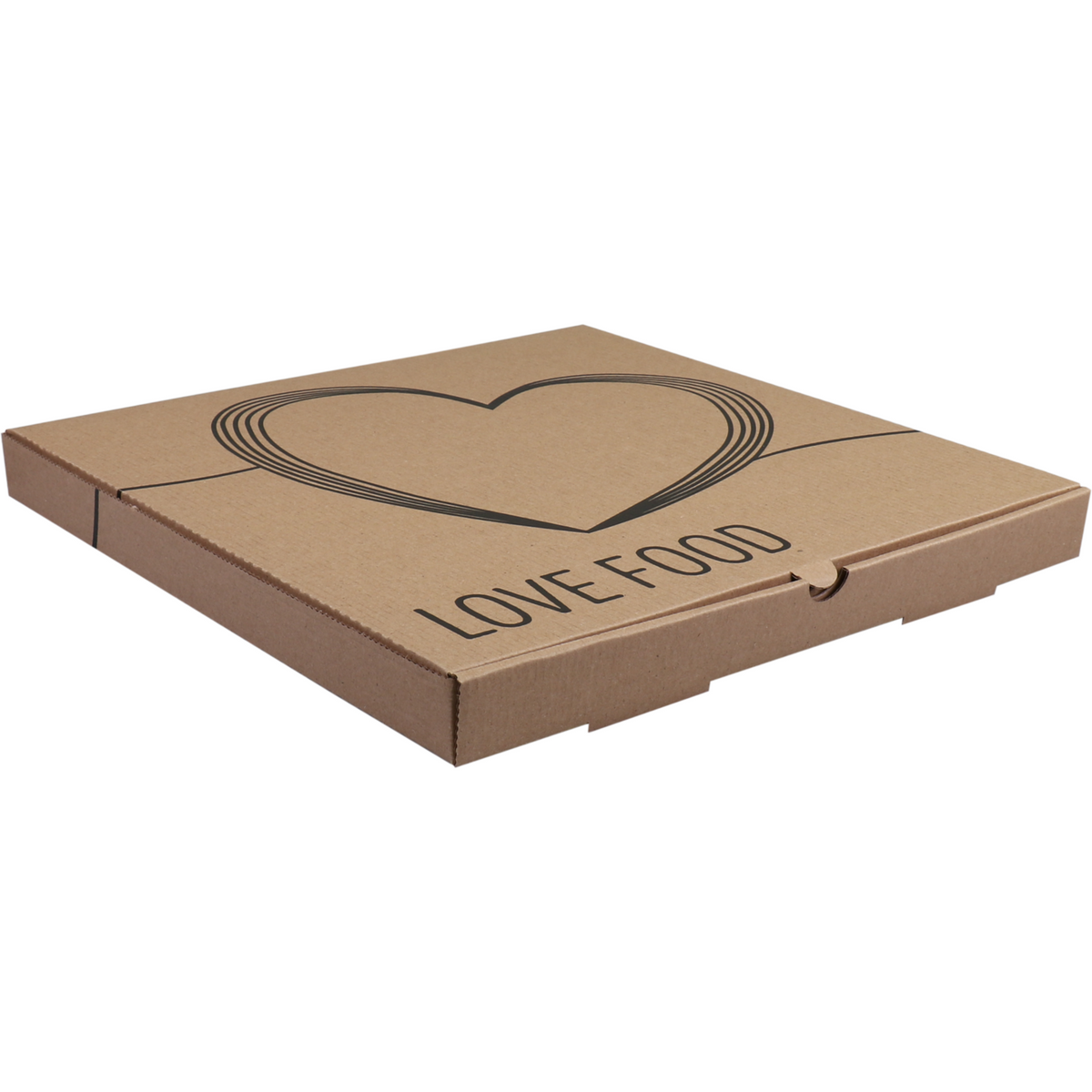 Klika - Pizza Box | Americano Love Food | Golfkarton | 32x32x3cm | Americano | Braun | 150 Stücke