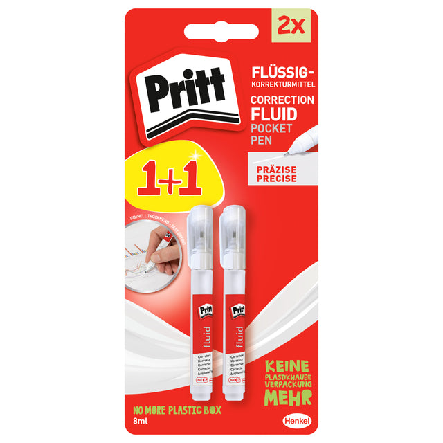 Korrekturstift Pritt Flüssigkeit 8ml 2 Teile auf Blister | 5 Stücke