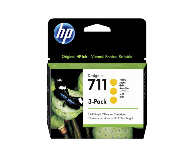 Tintenpatrone HP CZ136A 711 Gelb