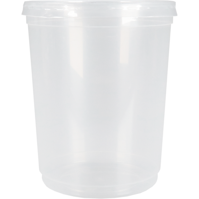 DEPA - POT | Suppentopf | pp | 1000 ml | mit Deckel | Ø115mm | 137 mm | Transparent 25 Teile