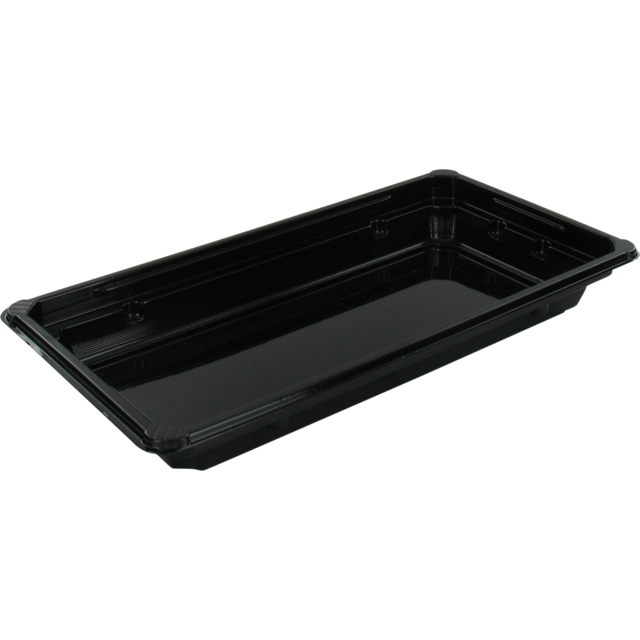 Klika - Skala | Sushitray | Recyceltes Haustier | Rechteckige 171x91x21mm | Schwarz | 600 Stücke