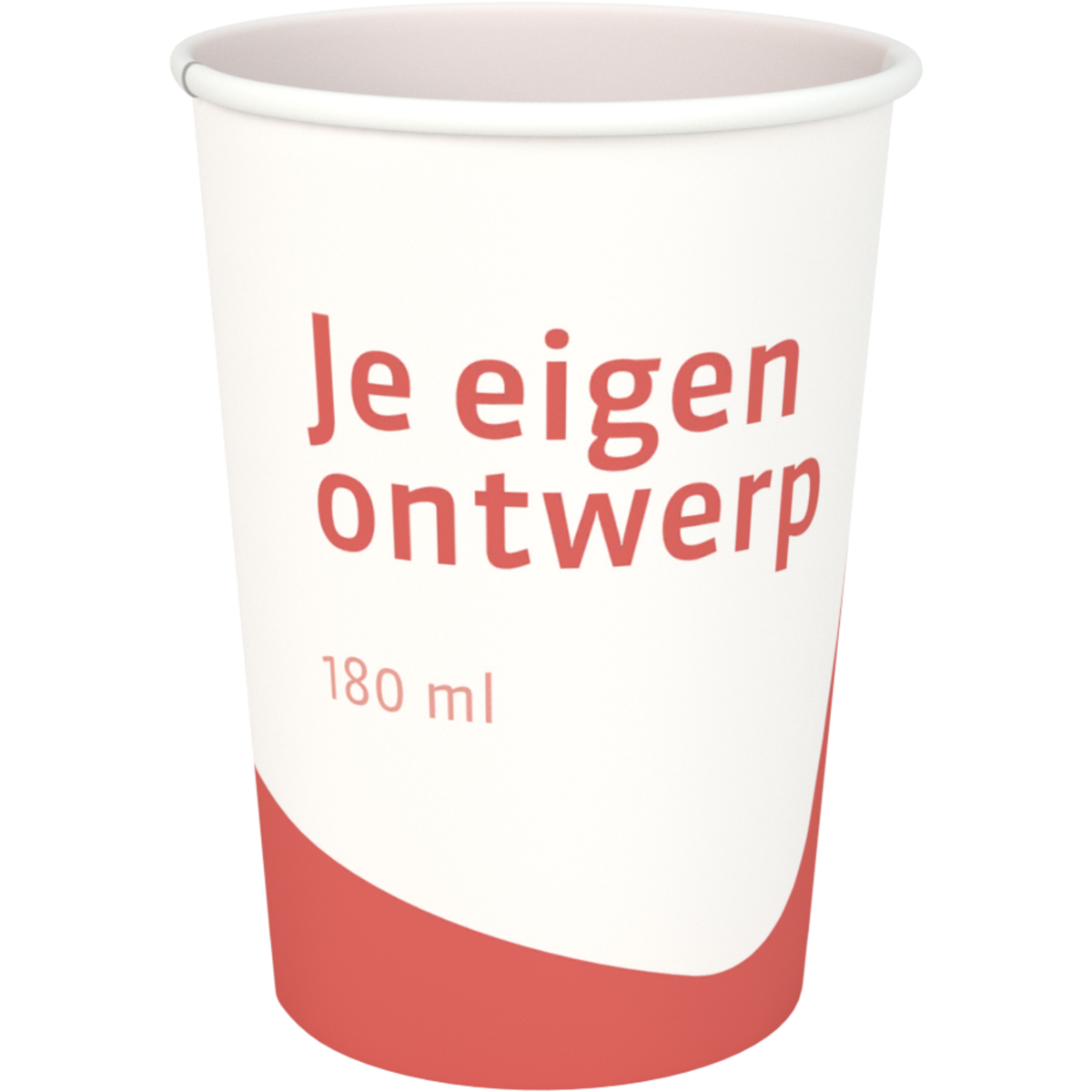 Klika - Kaffeetasse | Ihr eigenes Design Cardboard + PE | Einzelwände 180 ml | 7,5oz | 92mm | 1000 Stücke