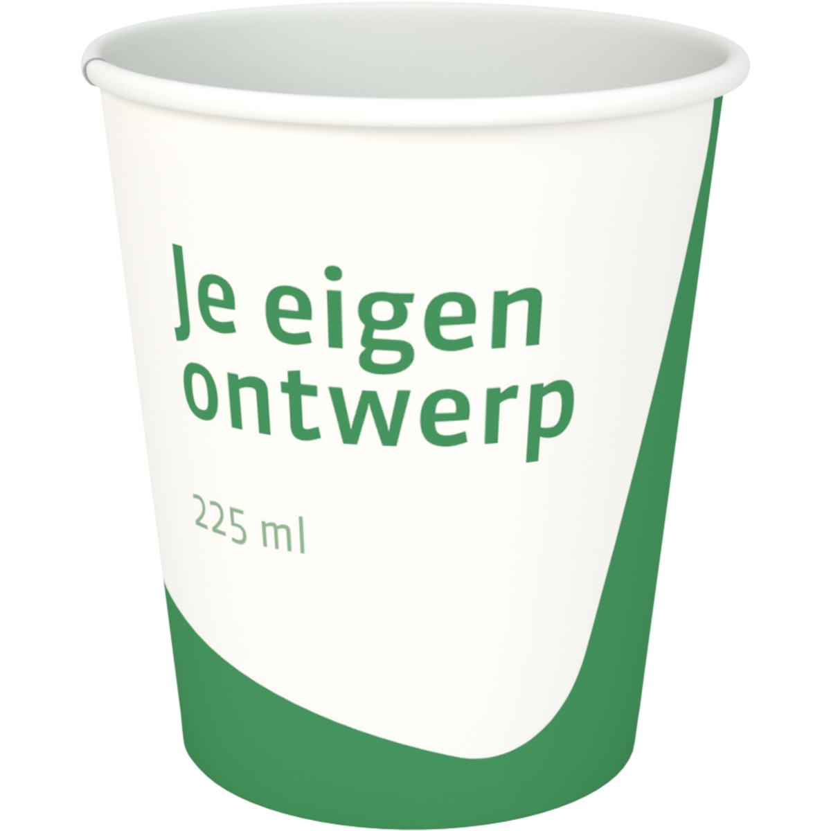 Klika - Kaffeetasse | Ihr eigenes Design Cardboard + PE | Einzelwände 225ml | 8oz | 88 mm | 1000 Stücke