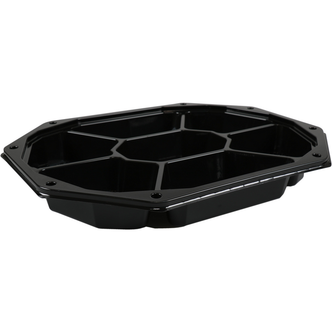 Klika - Skala | Catering-Skala 7-Box | Recyceltes Haustier | 8-Corner | 335x250x45mm | Schwarz | 100 Stück
