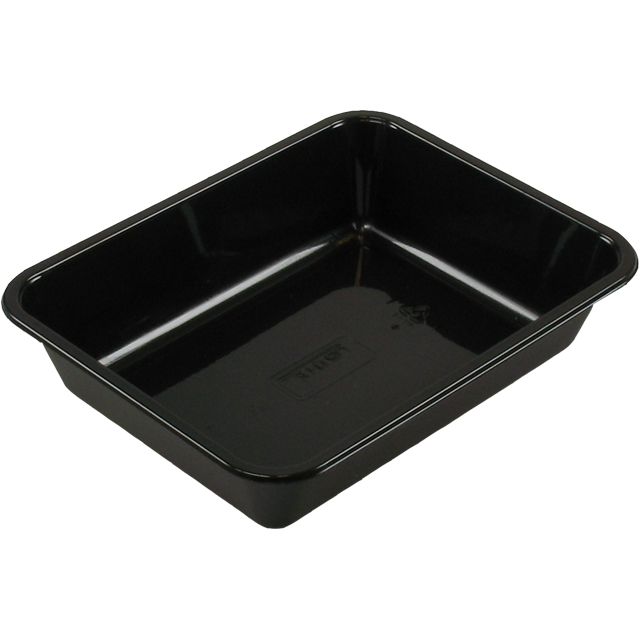 Bak | Cpet | 1-profession Menubak | 228x178x50mm | Schwarz | 360 Stück