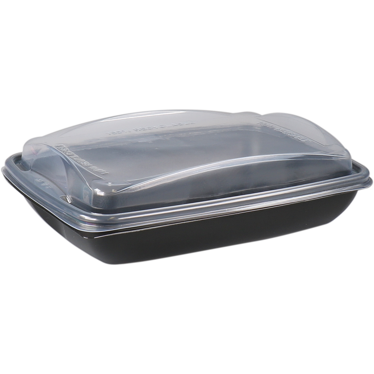 Lieferpaket Bak | Pp | 550 ml | Wiederverwendbar | Mahlzeitbox | Schwarz | 360 Stück