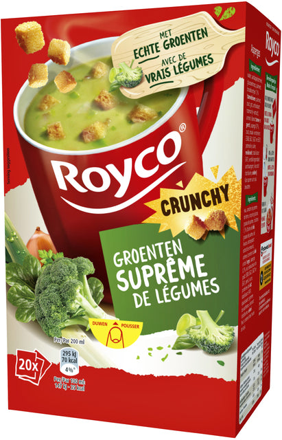 Suppe Royco Gemüse Oberste mit Croutons 20 Taschen | Boxe eine 20 -Tasche
