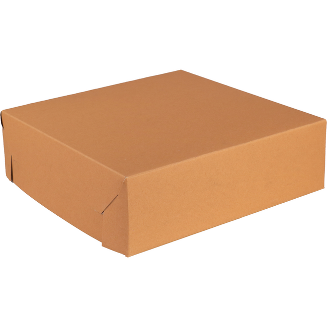 Biodore - Swan Neck Box | Kraftpapier 30x30x9cm | Braun | 10 Stücke