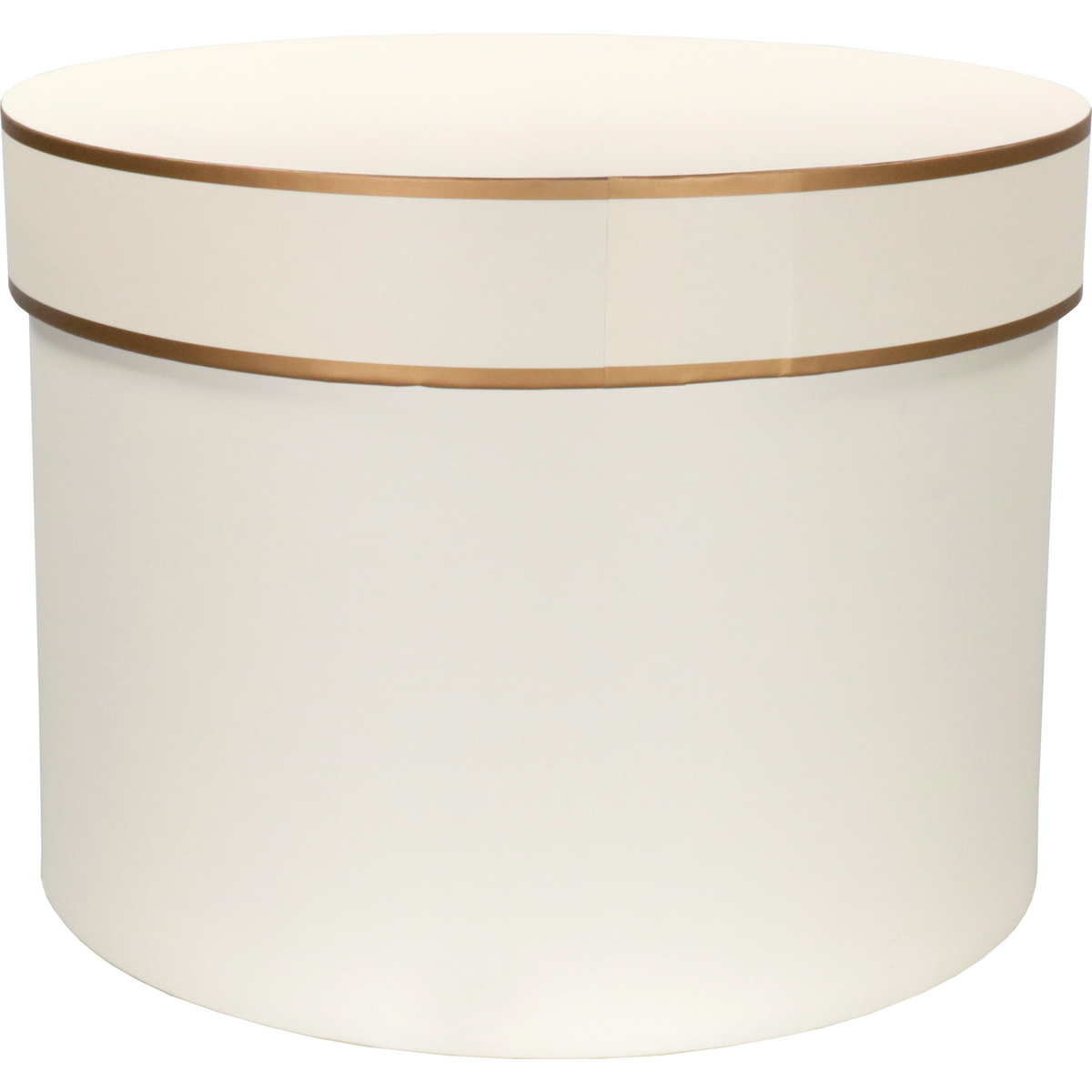 Klika - Geschenkbox | Welle | Karton | 22cm | Ø30cm | Weiß/Gold 1 Stücke