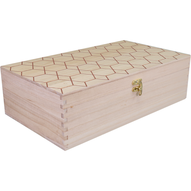 Klika - Wijnkist | Hexagon | Holz | 2 Flaschen | 335x185x90mm | 1 Stücke