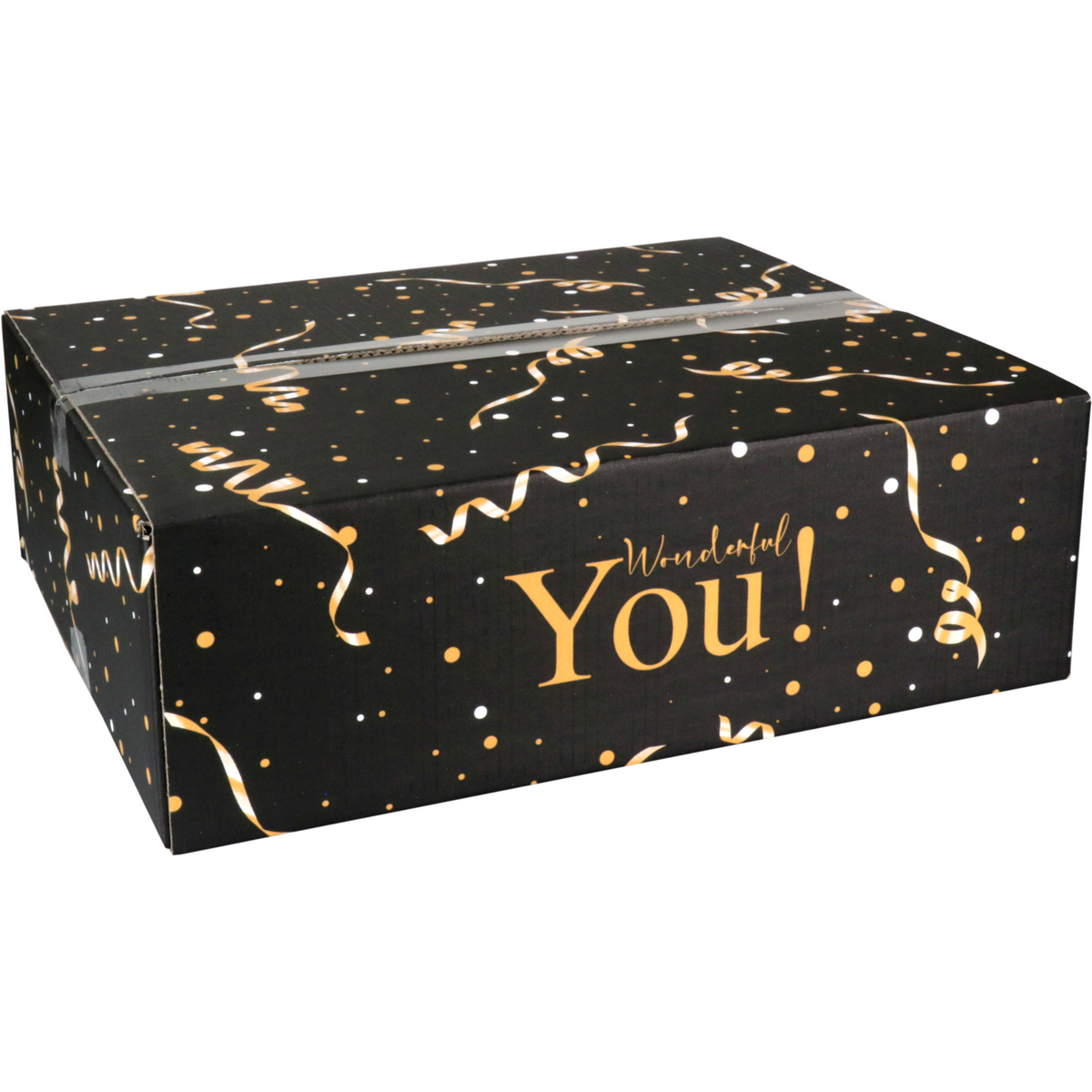 Klika - Geschenkdoos | Wonderful You | golfkarton | 490x390x160mm | zwart/goud | 15 stuks