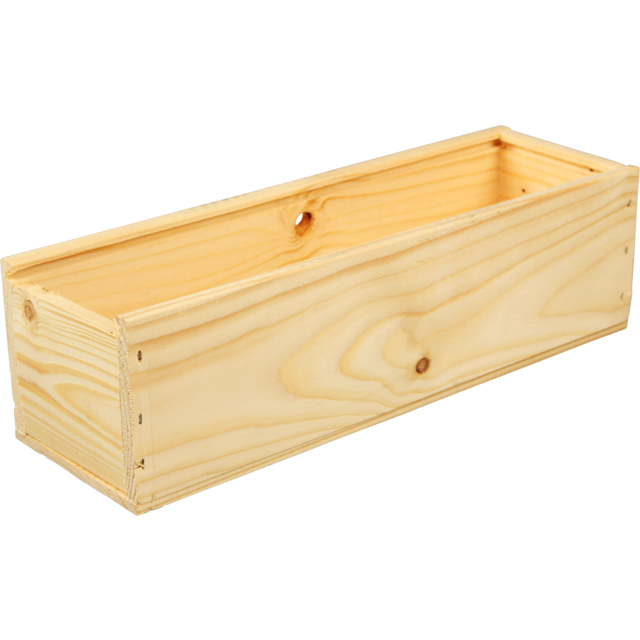 Klika - Wijnkist | Holz | 1 Flasche | exkl. Deckel | 340x95x85mm | 5 Stücke