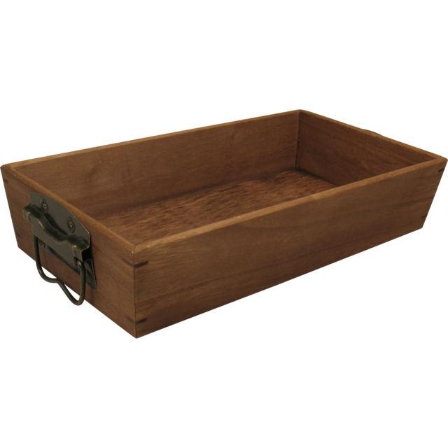 Klika - Tablett | 36x19x7.5cm | Holz | Alte braune 1 Stücke