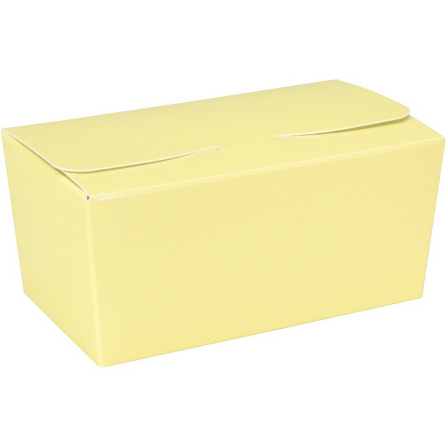 Depa - Ballotin | karton + PP | 250gr | 113x62x55mm | pastelgeel/zilver | 50 stuks