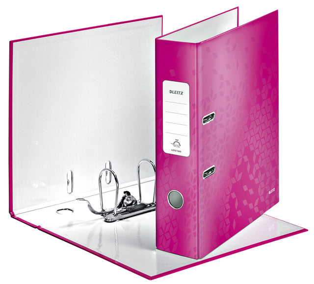 Ordner Leitz Wow 180 ° A4 80mm Papp Pink | 10 Stück