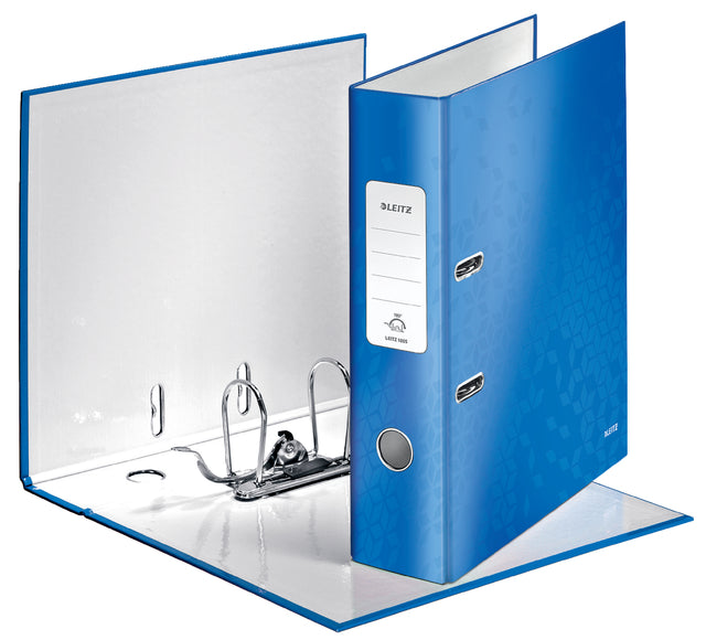 Ordner Leitz Wow 180 ° A4 80mm Pappe Blau | 10 Stück