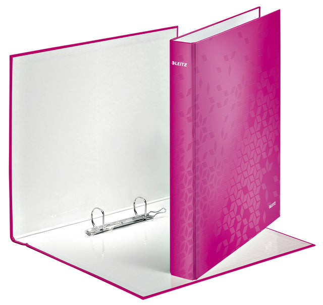 Ringband Leitz Wow A4 2-Ringe D-Mech 25mm Cardboard Pink