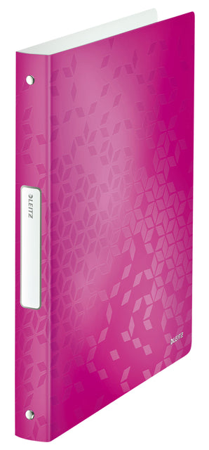 Ringband Leitz Wow A4 4-Ringe o-mech 25mm pp pink
