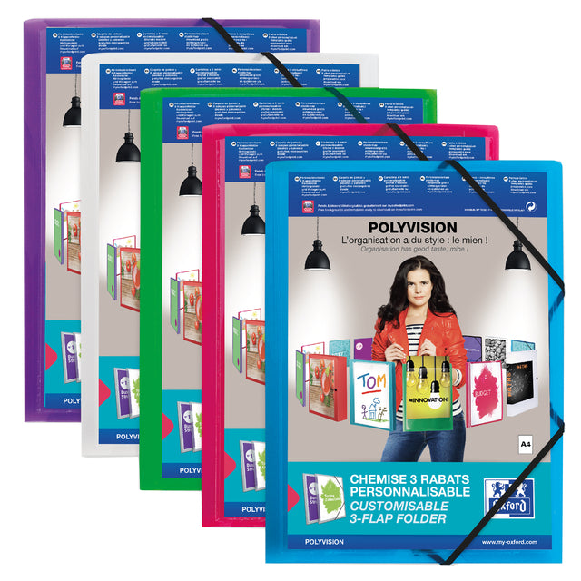 Elastomap Oxford Polyvision A4 mit Insektenbeutel 3 Ventile PP Assorti