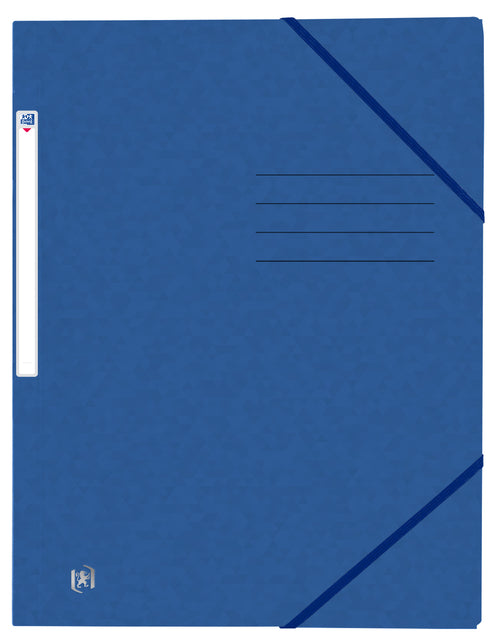 Elastomap Oxford Top -Datei+ A4 3 Ventile 390gr Blau | 10 Stück