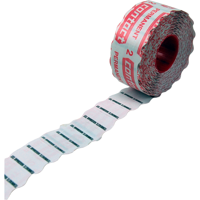 Kontakt - Etikett | Datumetikett | Papier permanent 26x12mm | Weiß | 18 Rolle