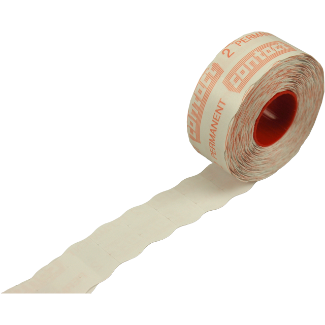 Kontakt - Etikett | Preisetikett Papier permanent 25x16mm | Weiß | 18 Rolle