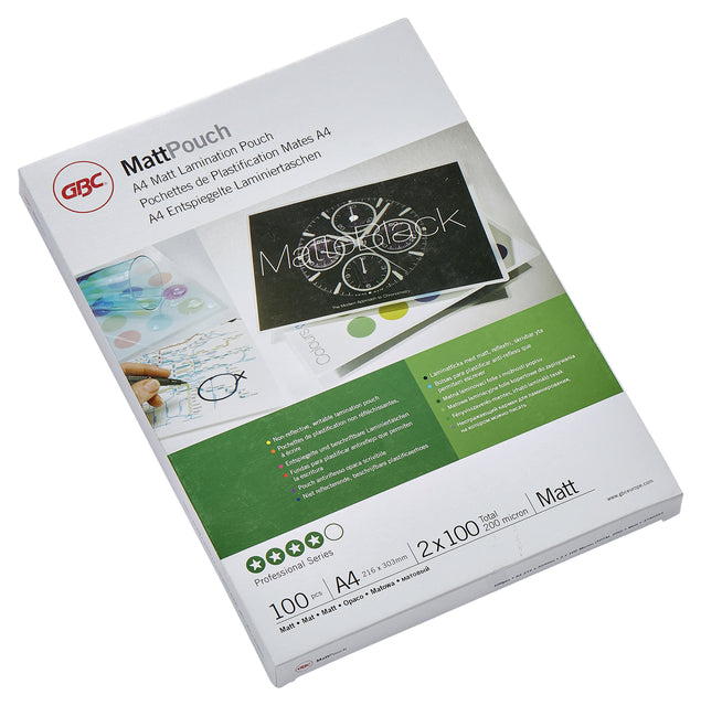 Laminingabdeckung GBC A4 2x100Micron Matte 100 -Pieces