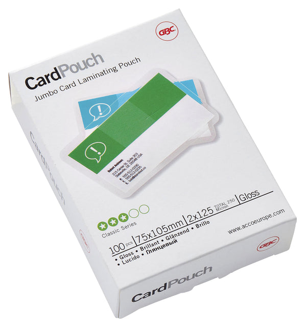 Lamining Cover GBC Club Card 75x105mm 2x125micron 100 Stück