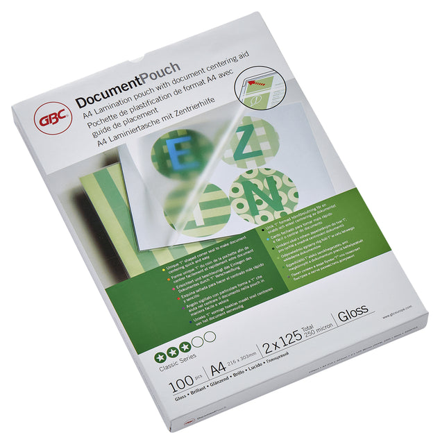 Laminingabdeckung GBC A4 2x125micron 100 -Pieces