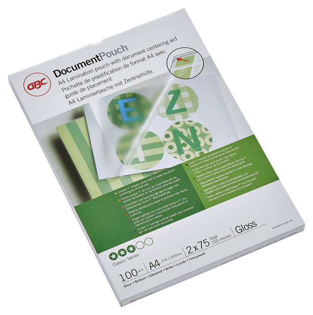 Laminingabdeckung GBC A4 2x75micron 100 -Pieces