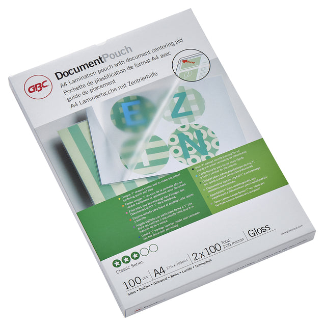 Laminingabdeckung GBC A4 2x100Micron 100 -Pieces