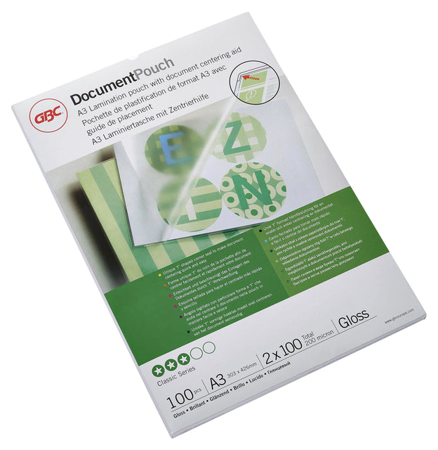 Laminingabdeckung GBC A3 2x100Micron 100 -Pieces