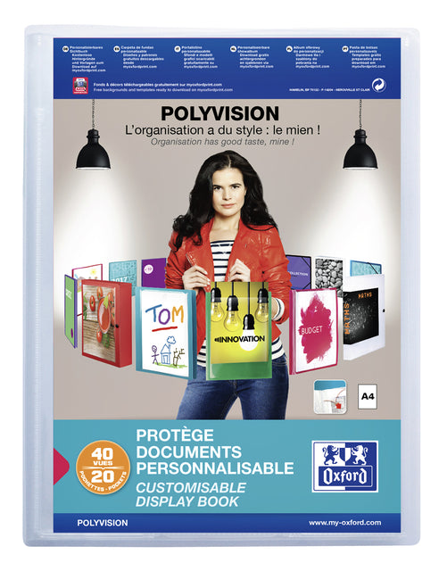Showalbum Oxford Polyvision A4 20-Bags pp transparent | 12 Stücke
