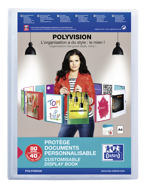 Showalbum Oxford Polyvision A4 40-Bags pp transparent | 12 Stücke