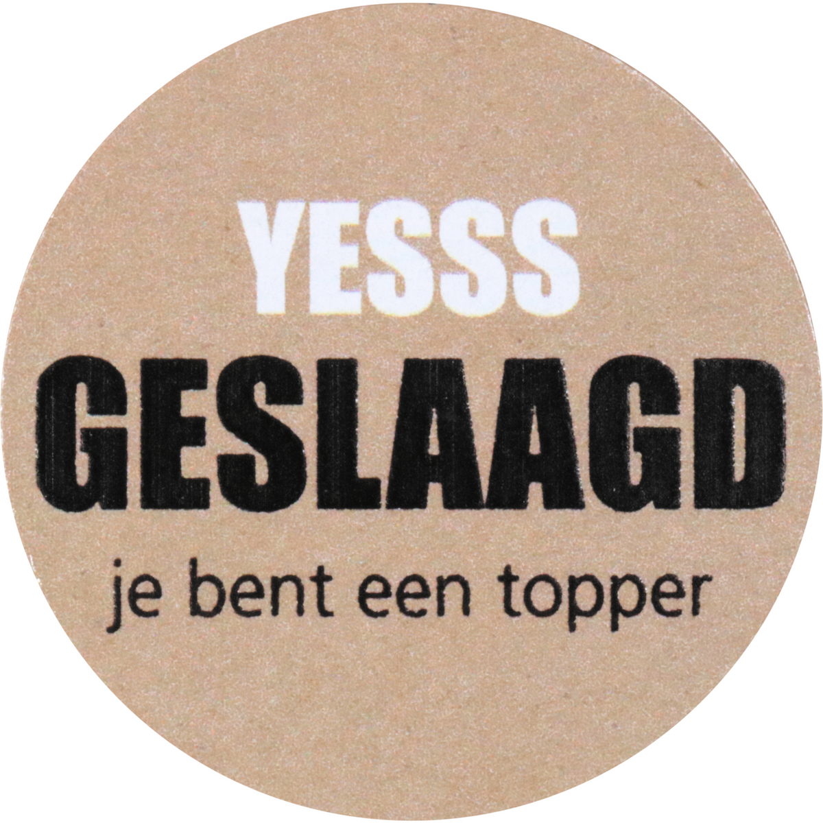 Klika - Label | Geschenketikettpapier Yesss bestanden Sie sind ein Gewinner | ∅35mm | Rollen Sie bei 500 Teilen