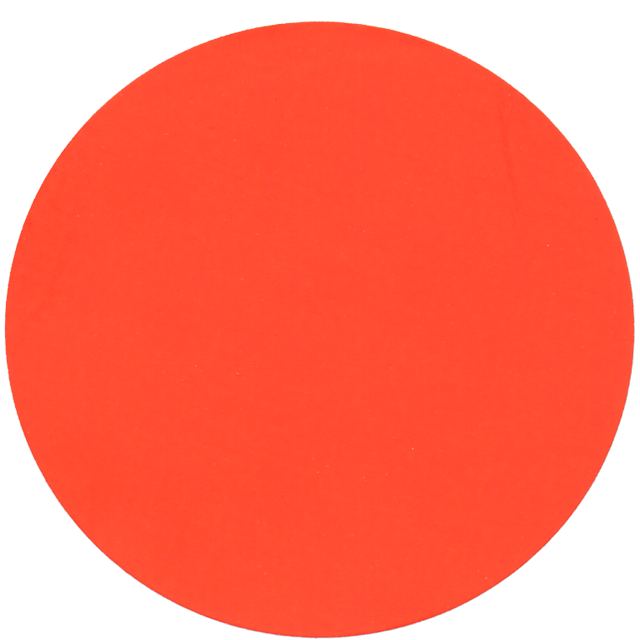 Klika - Label | Werbeetikettpapier permanent ∅62mm | Fluor/Rot | Rollen Sie bei 1500 Stücken