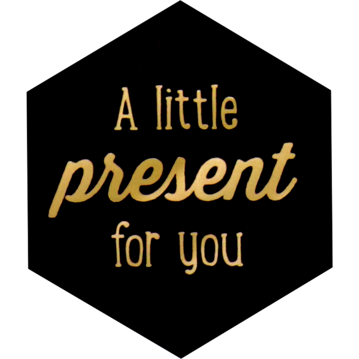 Klika - Label | Papier kleines Geschenk für Sie | 50x43mm | Schwarz/Gold -Brötchen bei 500 Stück