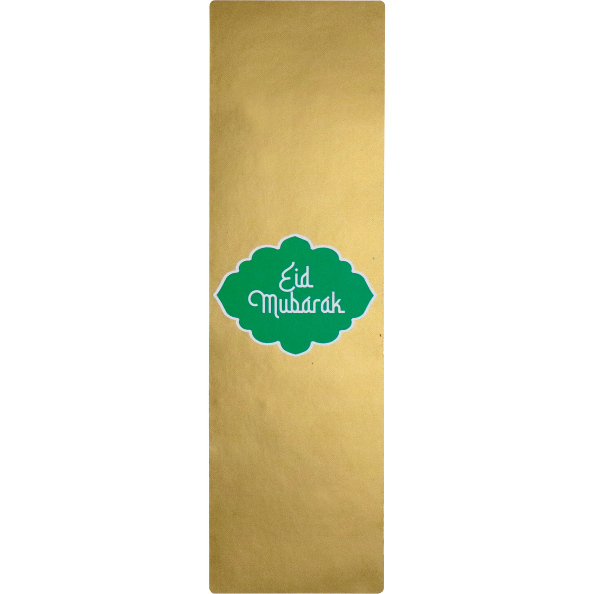 Klika - Label | Versandetikett Papier Eid Mubarak | 200x60mm | Grün/golden/weiß rollen bei 100 Stück