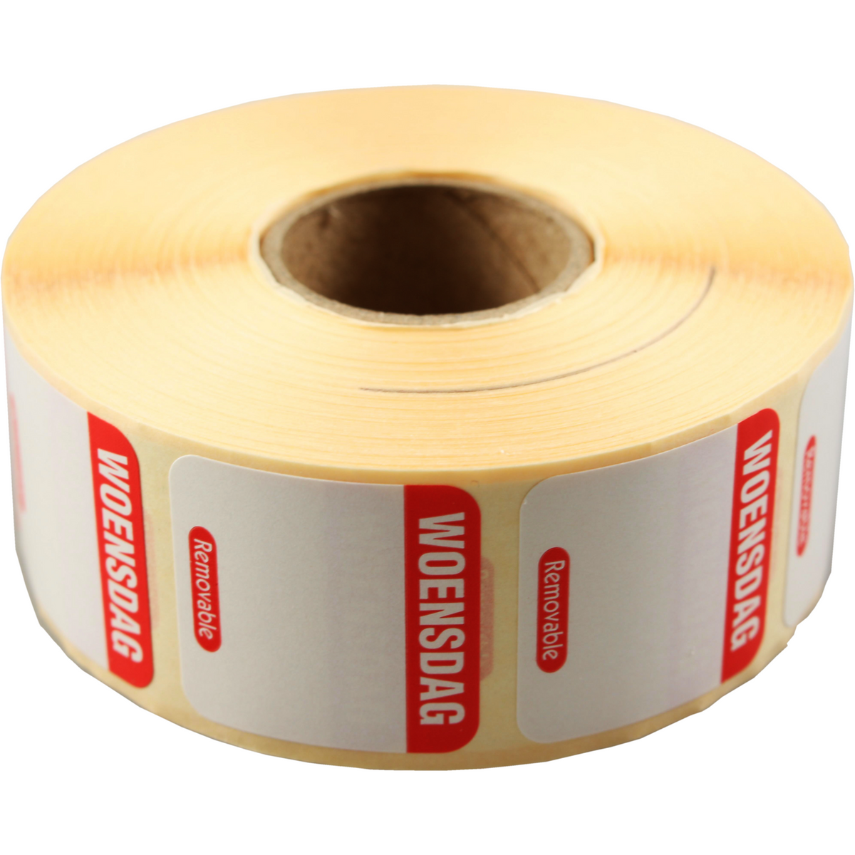 Etikett | Tagetikett WO | Papier schreibbar 25x25mm | Rot | Rollen Sie bei 1000 Stücken