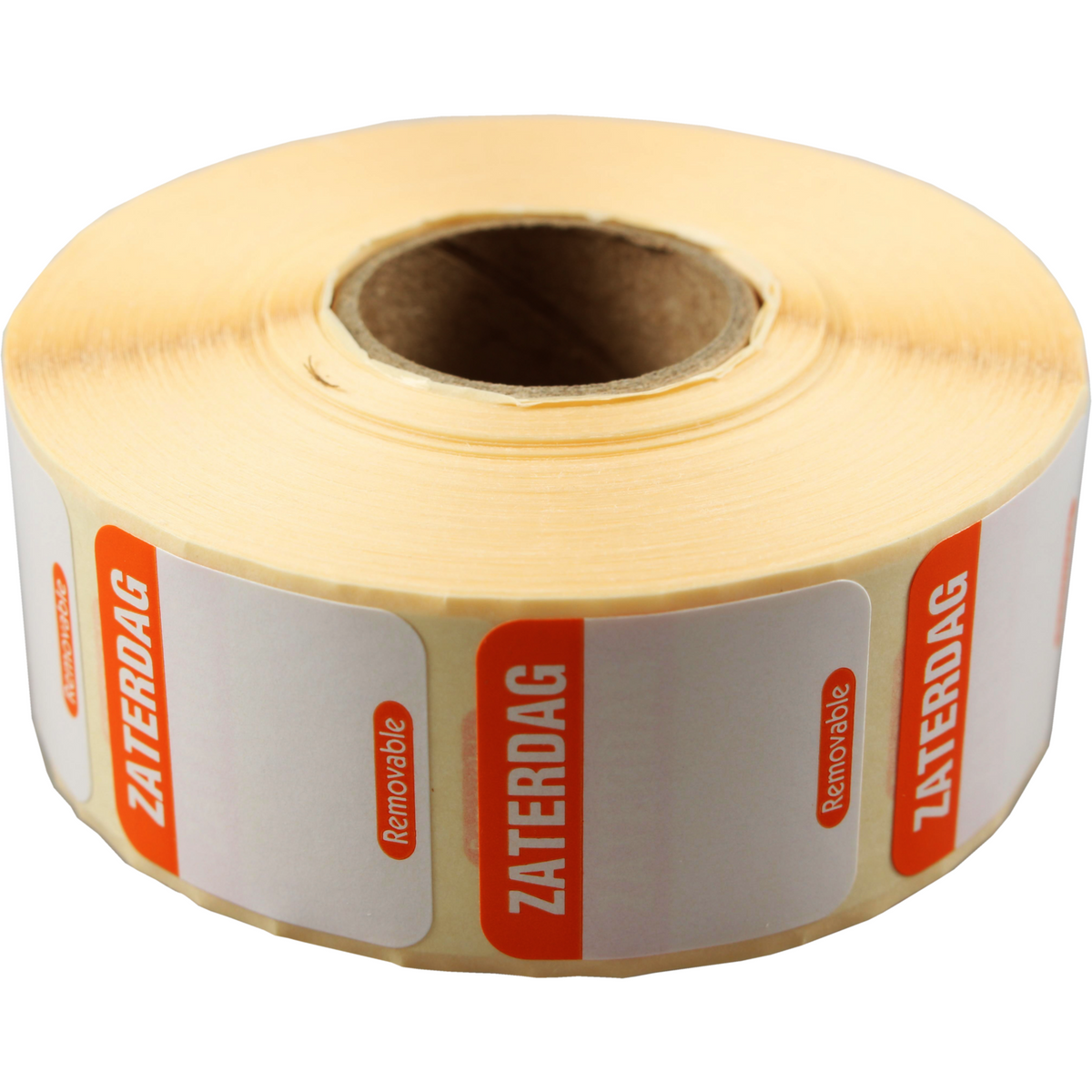 Etikett | Tagetikett Za | Papier schreibbar 25x25mm | Orange | Rollen Sie bei 1000 Stücken
