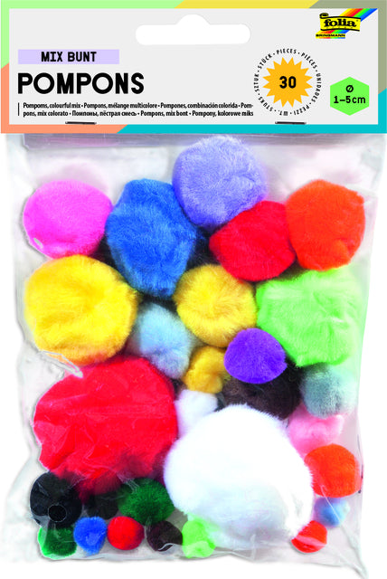 Pompoms folia assorti | 10 Stück
