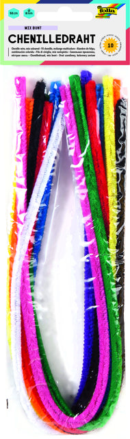Chenille Draht Folia Assorti | 10 Stück