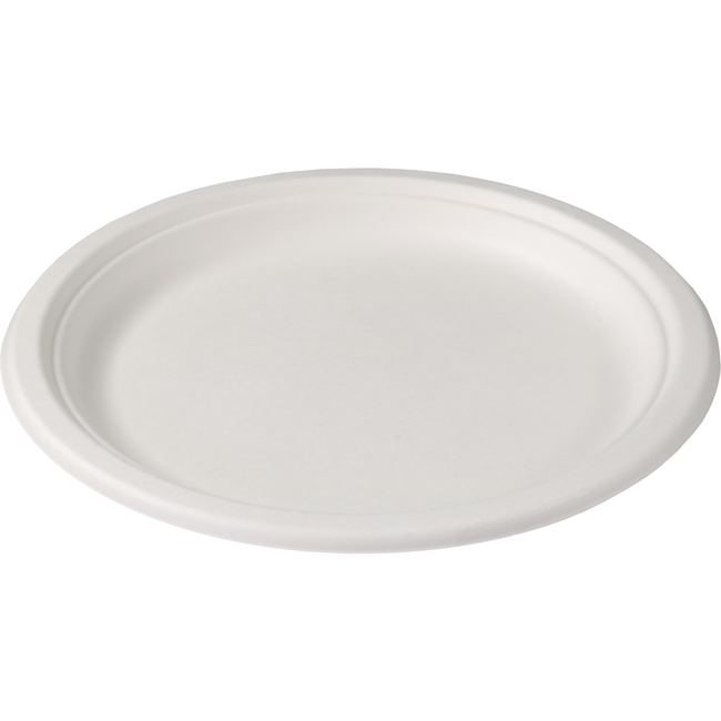 DEPA - Vorstand | Runde | 1-professionsbagasse (Zuckerrohrzellstoff) Ø23cm | Weiß | 8 Stücke