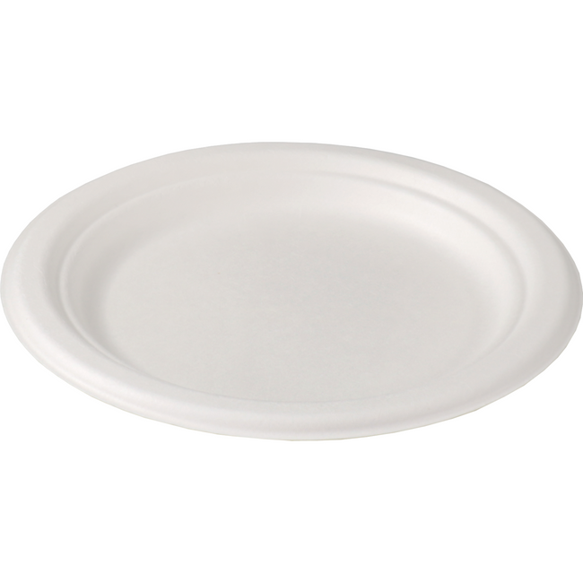 DEPA - Vorstand | Runde | 1-professionsbagasse (Zuckerrohrzellstoff) Ø18cm | Weiß | 12 Stücke