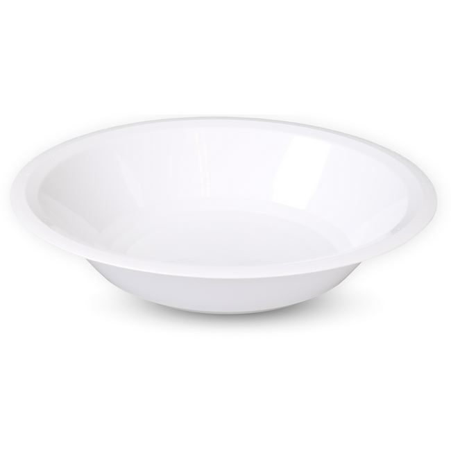 Goldplast Board | Tiefe Teller | Verwenden & wiederverwenden | Wiederverwendbar | Runde | 1-profession pp | Ø19.5cm | Weiß | 10 Stück