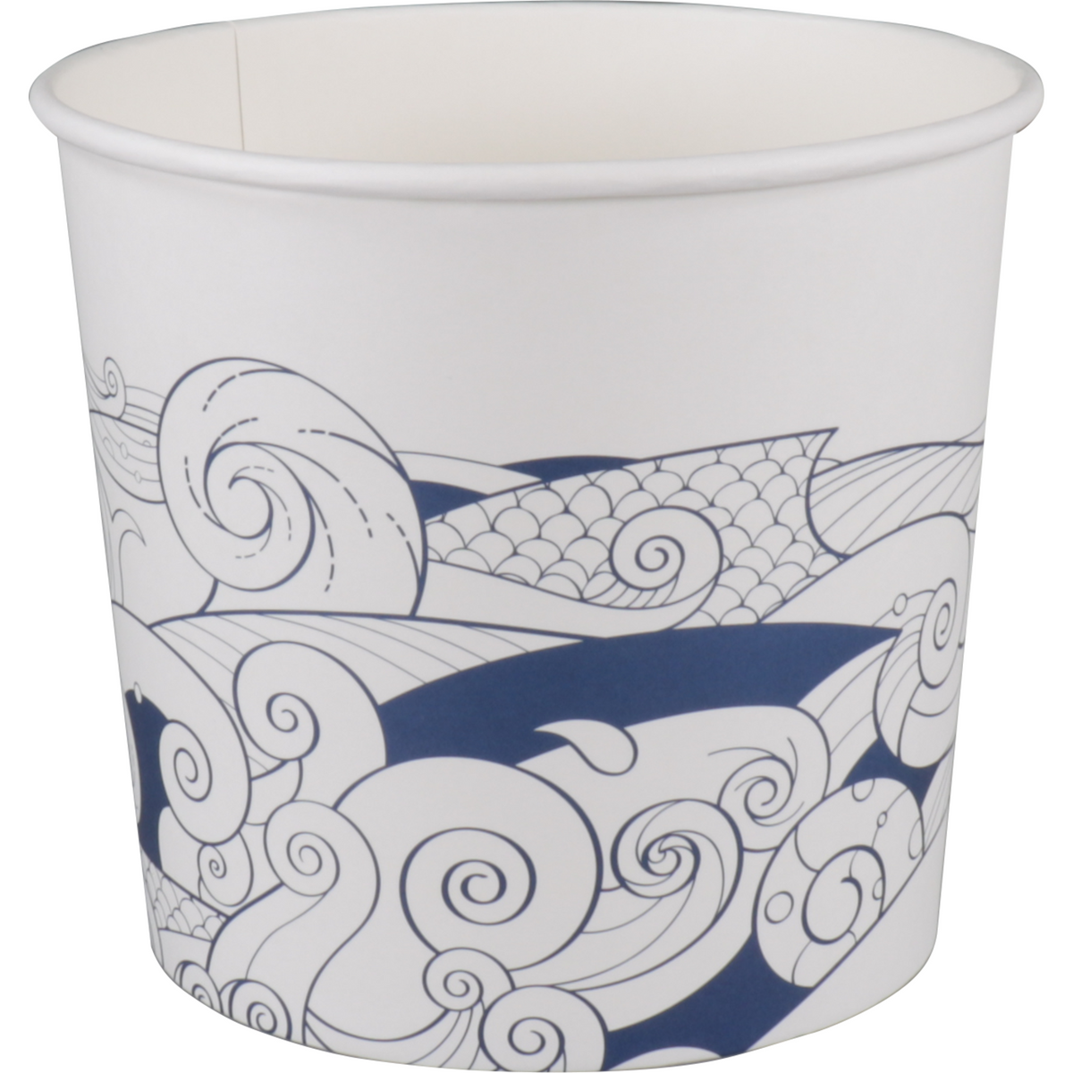 DEPA - BAK | Karton + PE | 2150 ml | 85oz | Foodbucket | Weiß/Blau 50 Stück