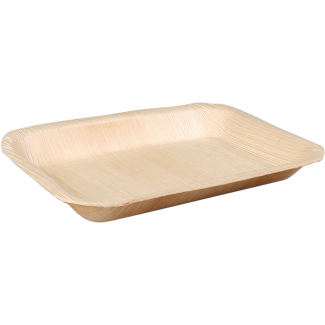 DEPA - Vorstand | Rechteckige 1-Profi-Palmblad | 24x16cm | Natürlich | 25 Stücke