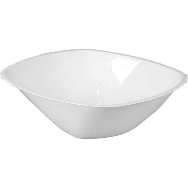 Goldplast -Skala Salatskala Wiederverwendbar | pp | 1300 ml | 21x21cm | Verwenden & wiederverwenden | Weiß | 3 Stück