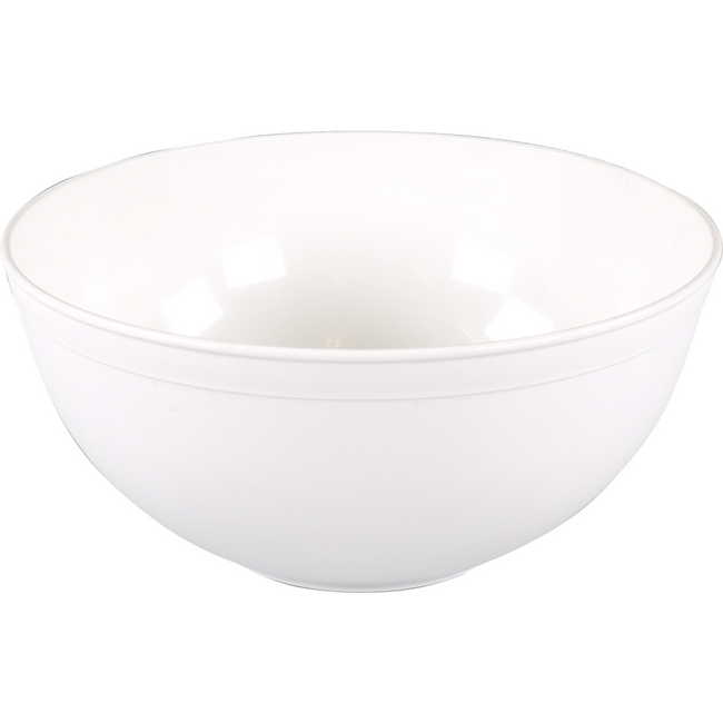 Goldplast Bak | Pp | 2000ml | Ø20CM | Wiederverwendbar | Unzerbrechlich | Saladbak | Weiß | 1 Stück